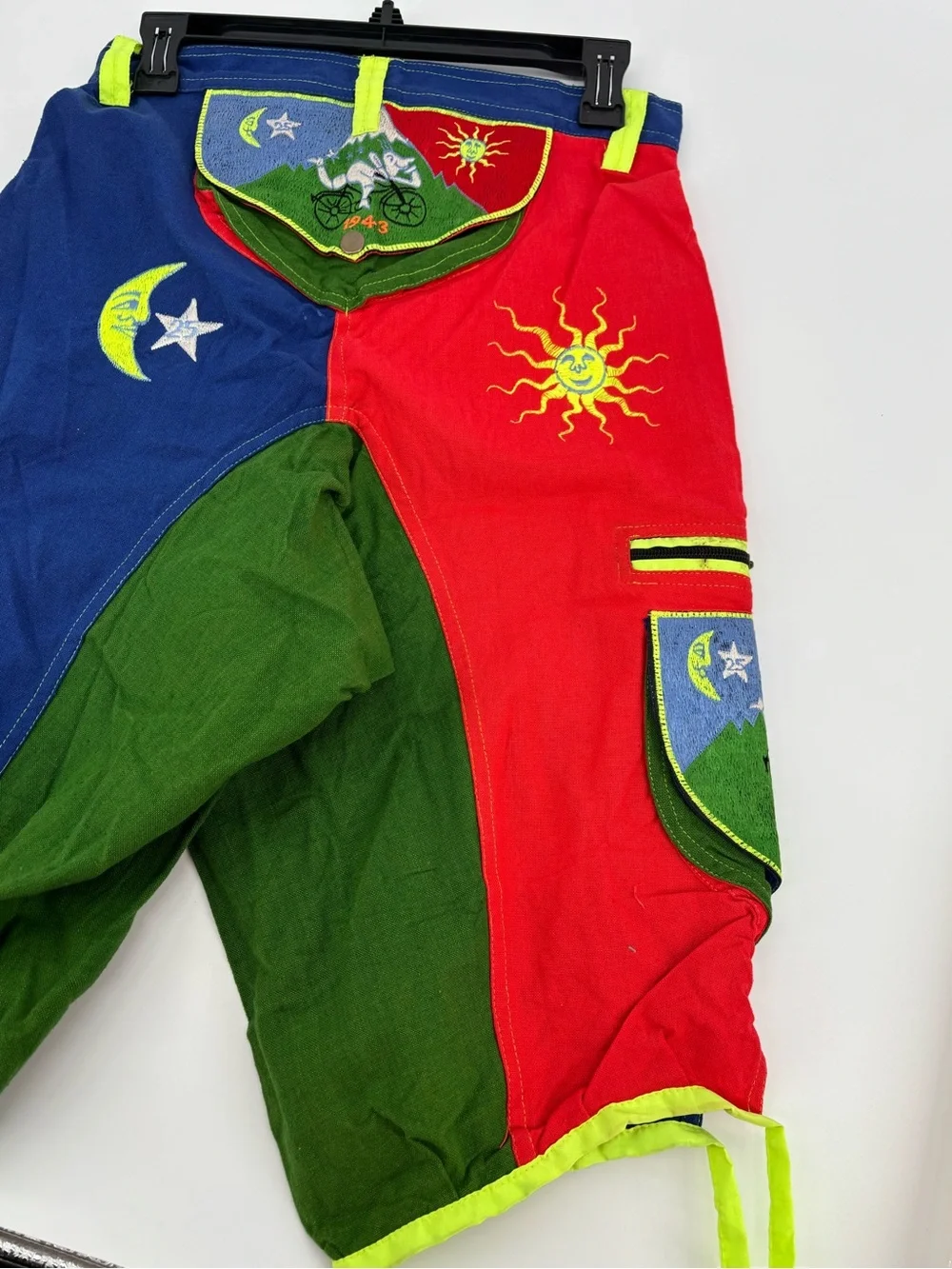 Bicycle Day 1943 Albert Hofmann Psychedelic Shorts Size‎ 30 Trippy Rave Festival